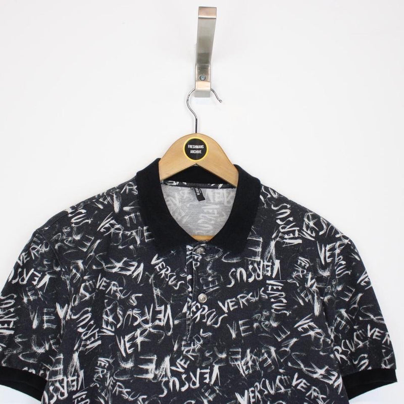 Versus Versace Graffiti Print Polo Shirt Small