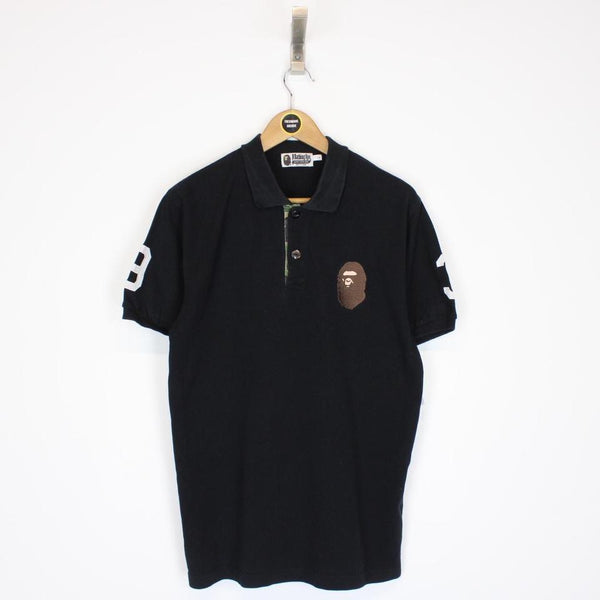 Bape Ape Head Graphic Polo Shirt Large