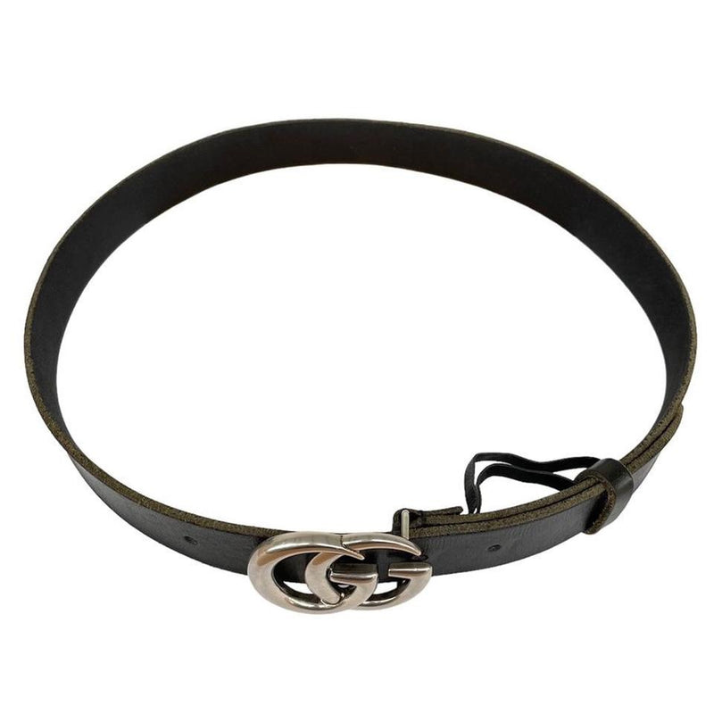 Gucci Marmont Leather Belt with GG Buckle