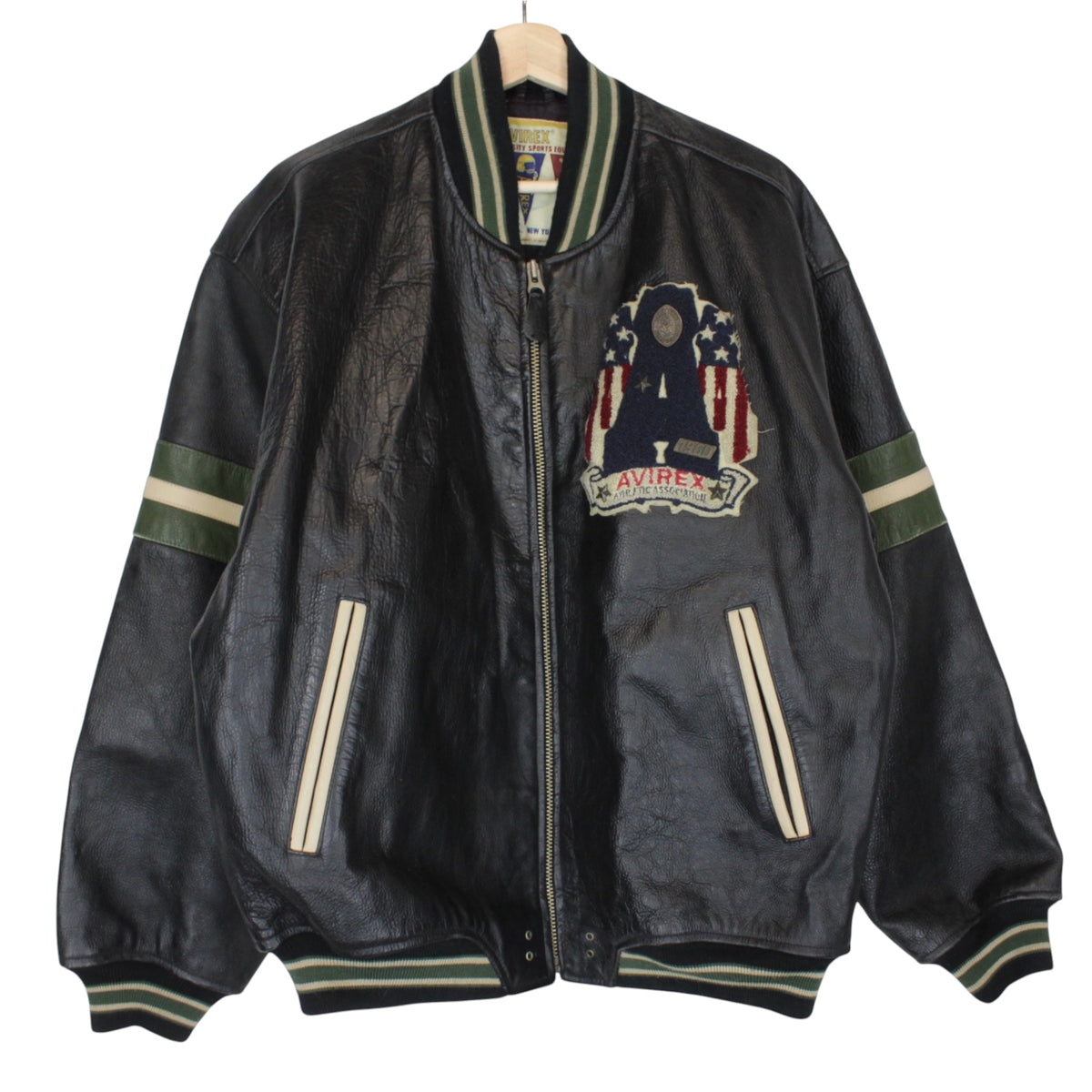 Vintage 90s Avirex Leather Bomber Jacket XL
