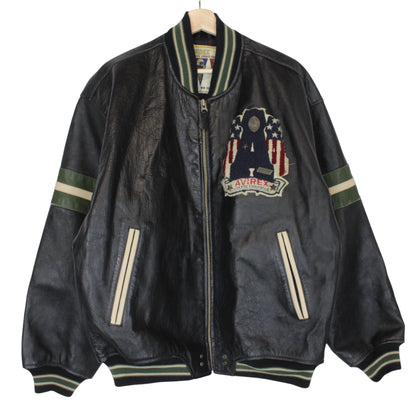 Vintage 90s Avirex Leather Bomber Jacket XL