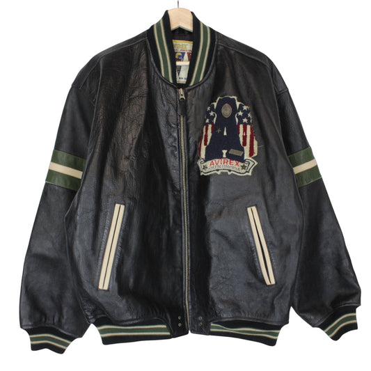 Vintage 90s Avirex Leather Bomber Jacket XL