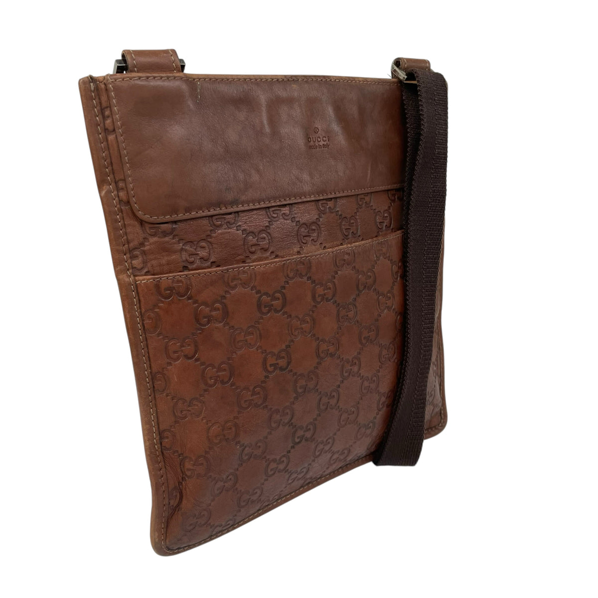 Pre-Loved Gucci GG Guccissima Leather Messenger Bag