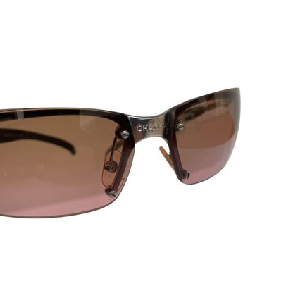 Pre-Loved Chanel 4006 Rimless CC Logo Sunglasses