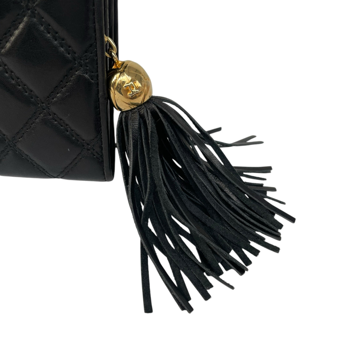 Pre-Loved Chanel Quilted CC Logo Tassel Clutch Wallet