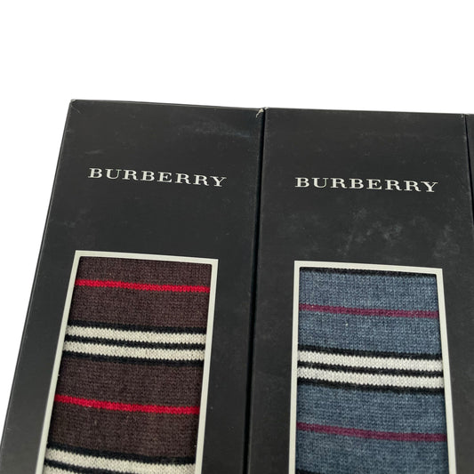 Vintage Burberry Deadstock Striped Socks 3 Pack