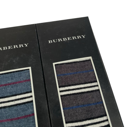 Vintage Burberry Deadstock Striped Socks 3 Pack