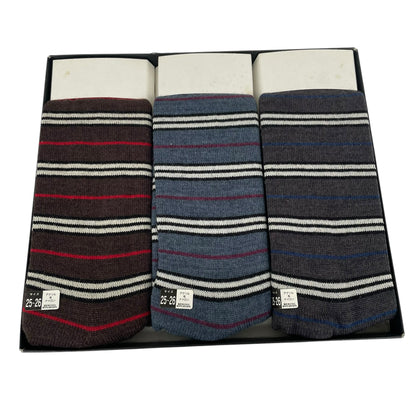 Vintage Burberry Deadstock Striped Socks 3 Pack