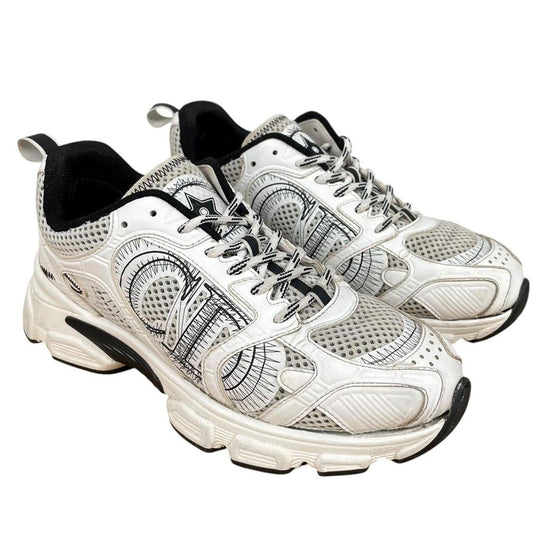 Dior Chromo White and Grey Mesh Trainers