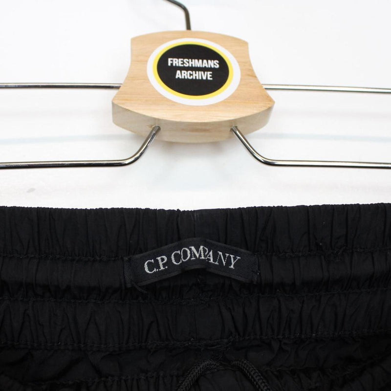 CP Company Black Nylon Lens Cargo Shorts