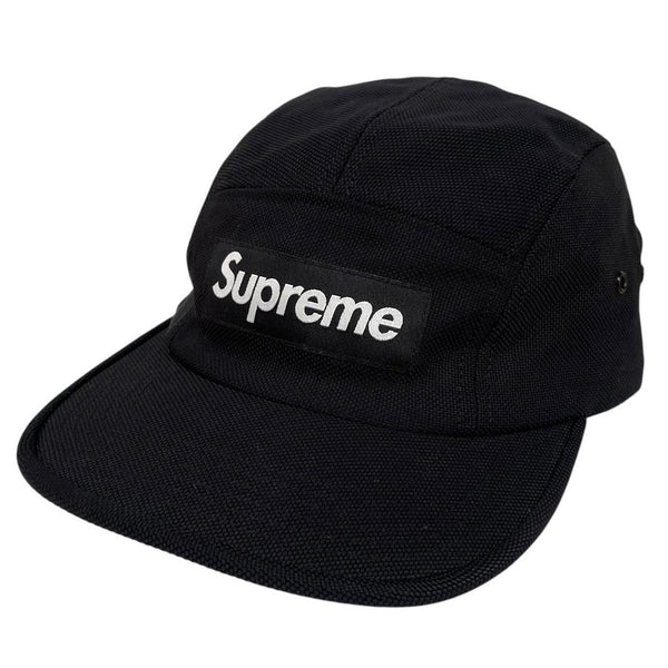Supreme Black Washed Chino Twill 5 Panel Camp Baseball Cap