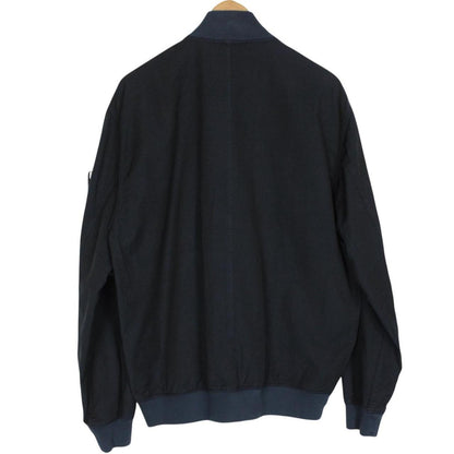 Stone Island SS 2023 Navy Blue Cupro Cotton Twill-TC Bomber Jacket