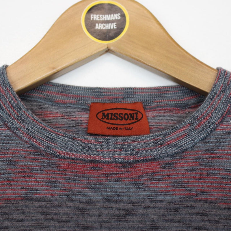 Missoni Multicoloured Striped Wool Knit Sweatshirt Jumper