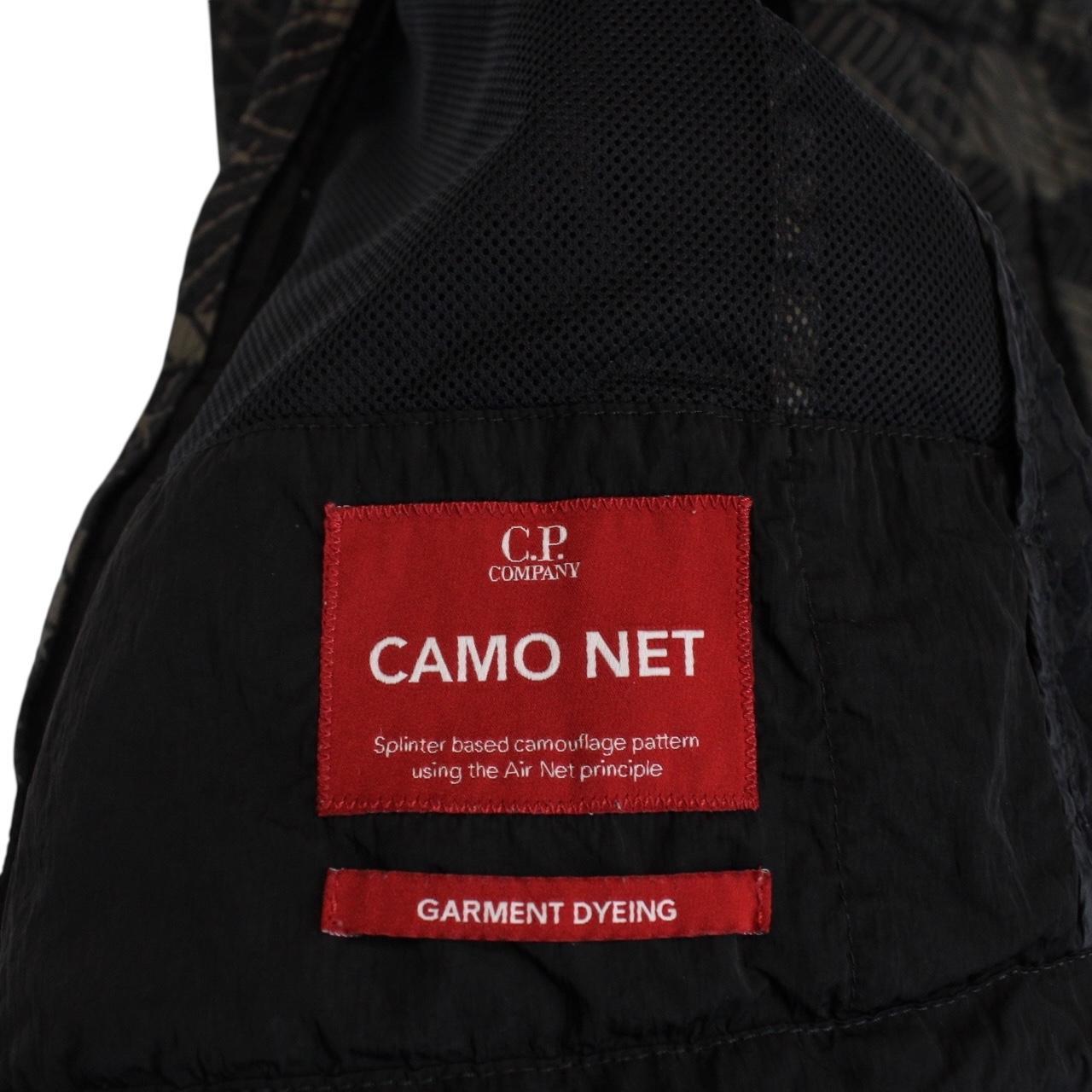 CP Company Black Full Zip Camo Net Lens Overshirt Jacket