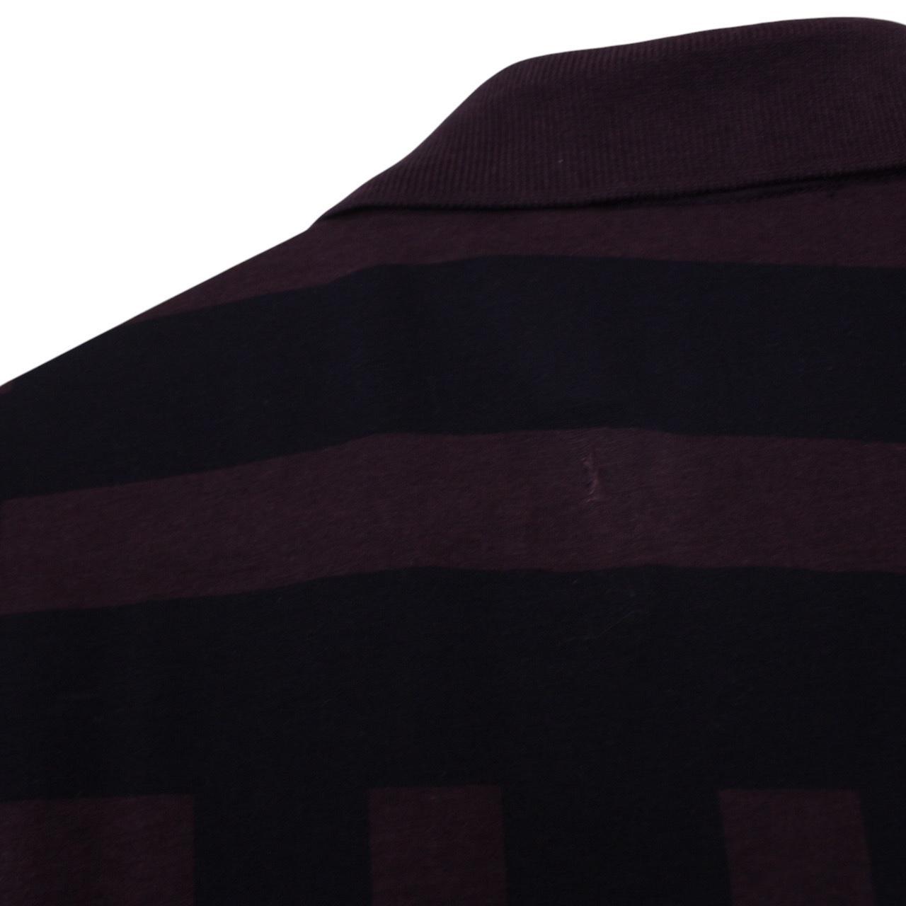 Paul Smith burgundy polo shirt with short sleeves, cotton material, brand logo on collar.