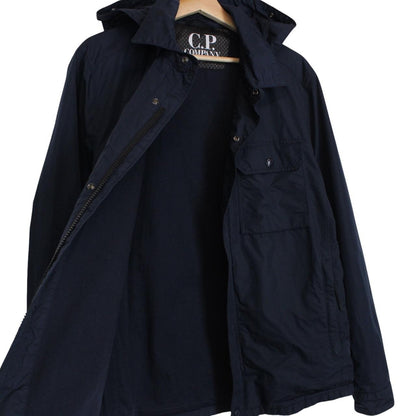 CP Company Navy Blue Micro-M Full Zip Goggle Jacket