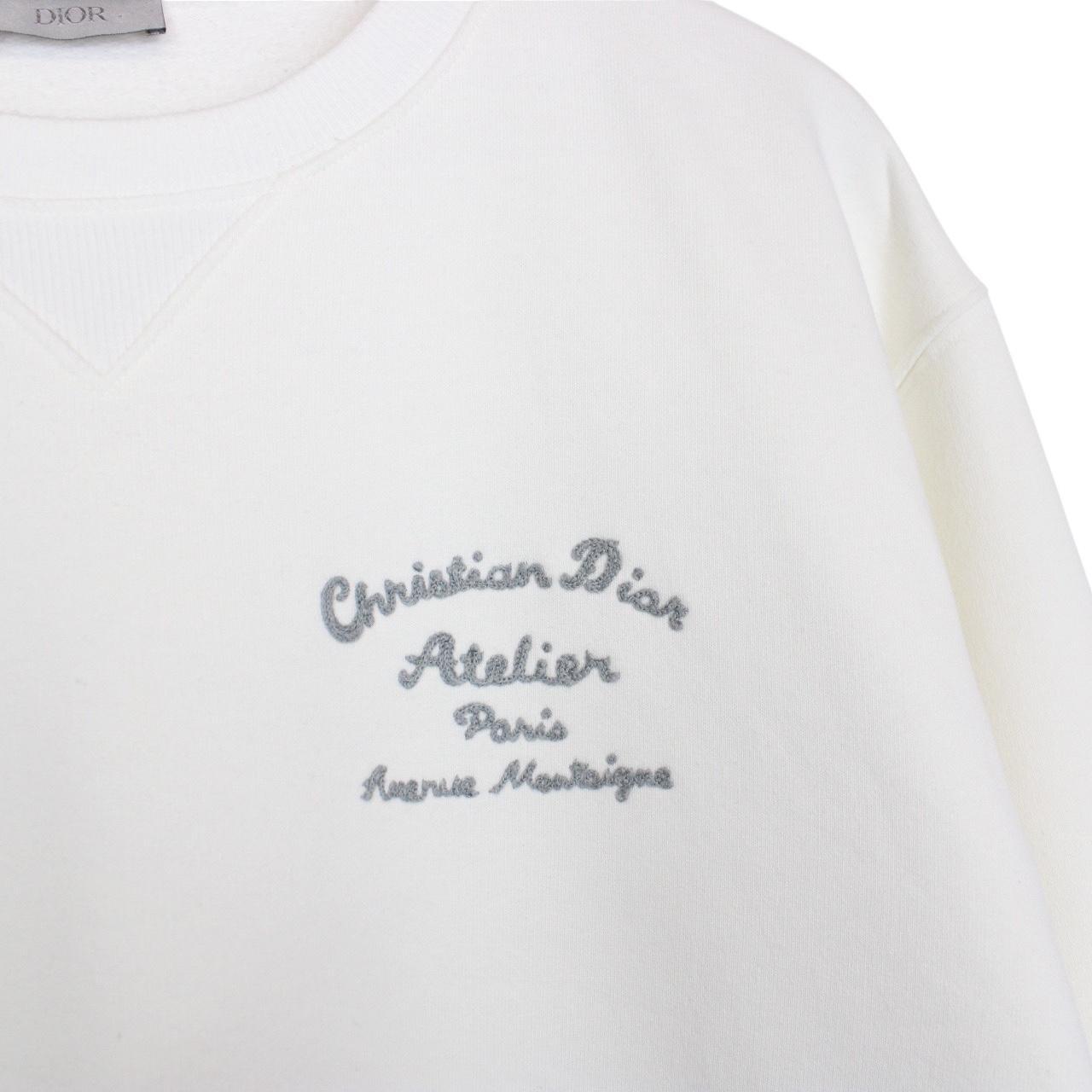Christian Dior Atelier White Crew Neck Sweatshirt Jumper