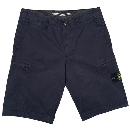 Stone Island SS 2018 Navy Blue Bermuda Cotton Cargo Shorts