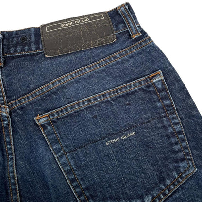 Vintage Stone Island AW 2001 Navy Blue Straight Leg Fit Denim Jeans