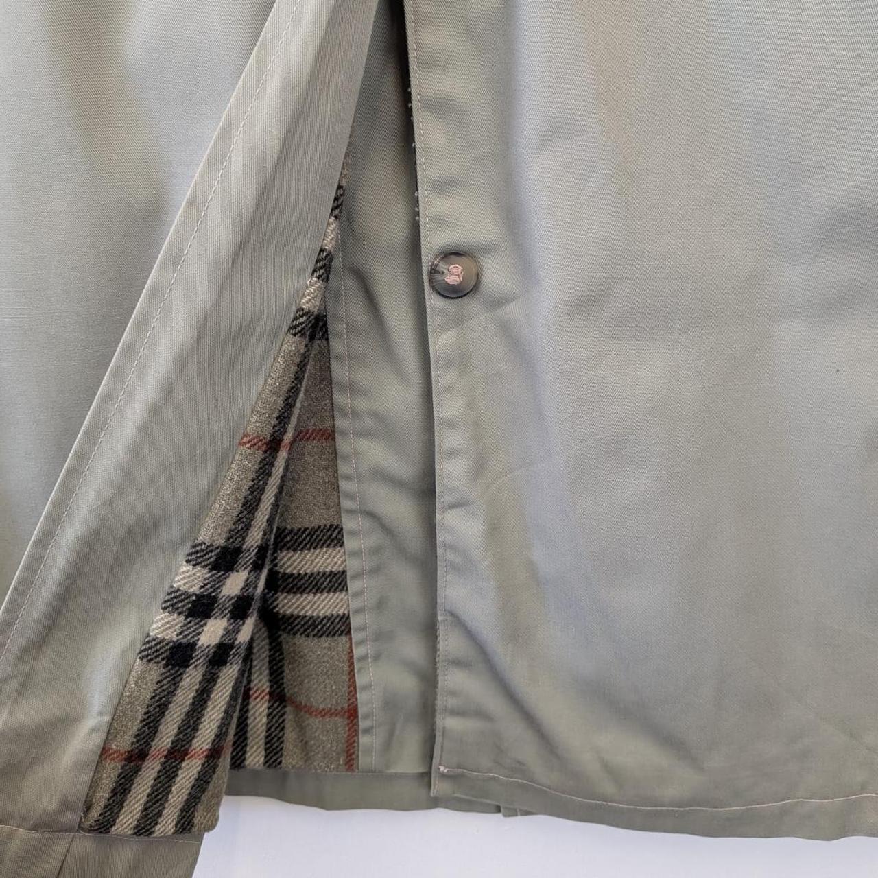 Vintage 90s Burberry Grey Belted Single Breasted Trench Coat