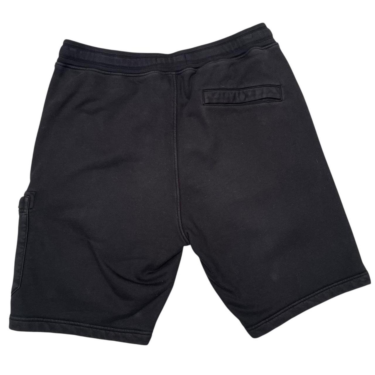 Stone Island Black Cotton Jogger Shorts