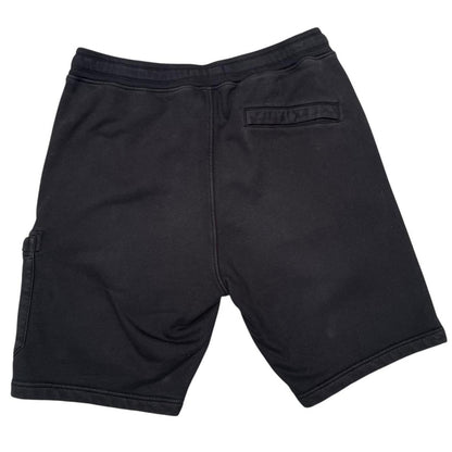 Stone Island Black Cotton Jogger Shorts