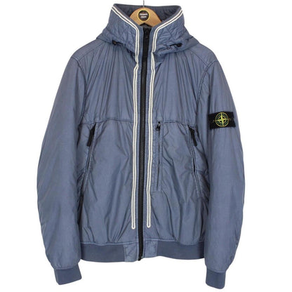 Stone Island AW 2019 Blue Garment Dyed Crinkle Reps NY Jacket