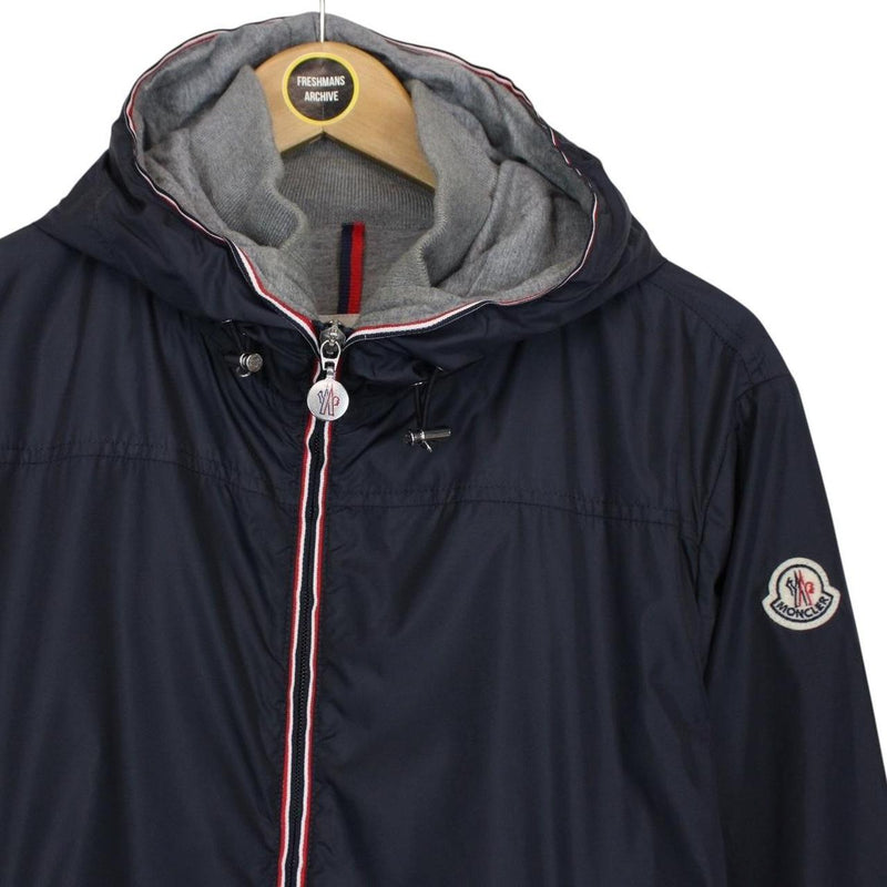 Moncler Urville Navy Blue Full Zip Hooded Packable Jacket