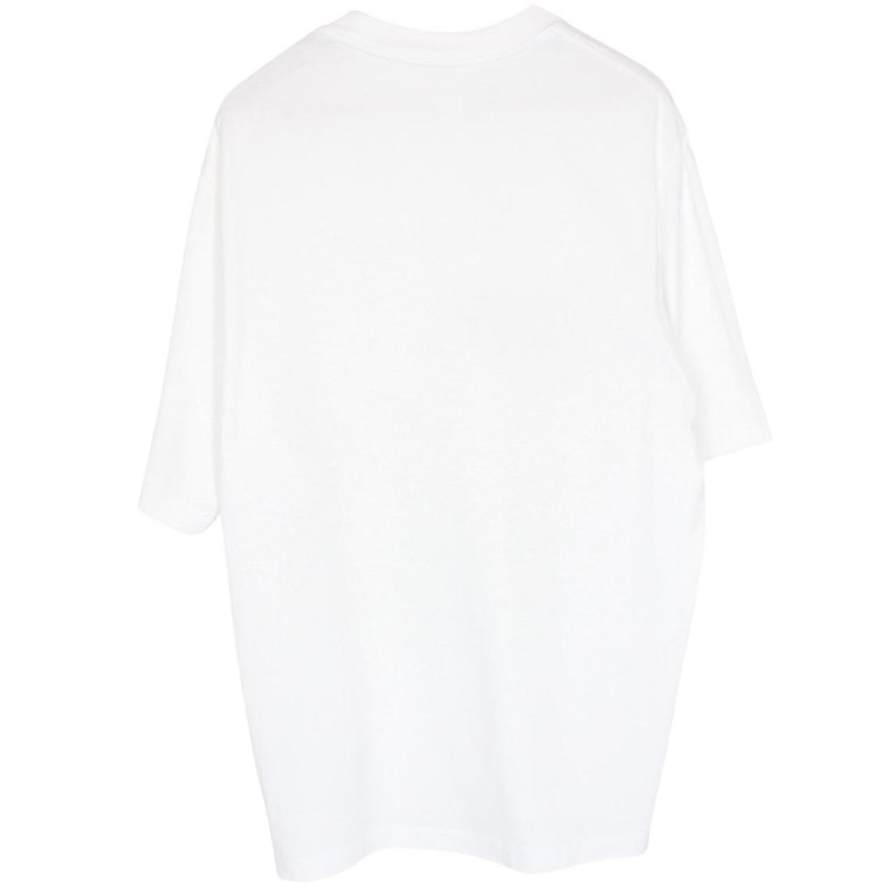 Moncler White Signature Logo Short Sleeve Cotton T-Shirt