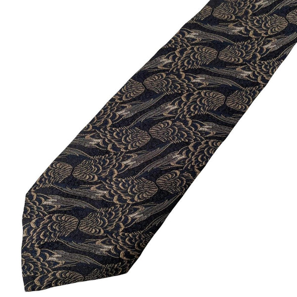 Vintage Polo Ralph Lauren Brown and Black Silk Tie