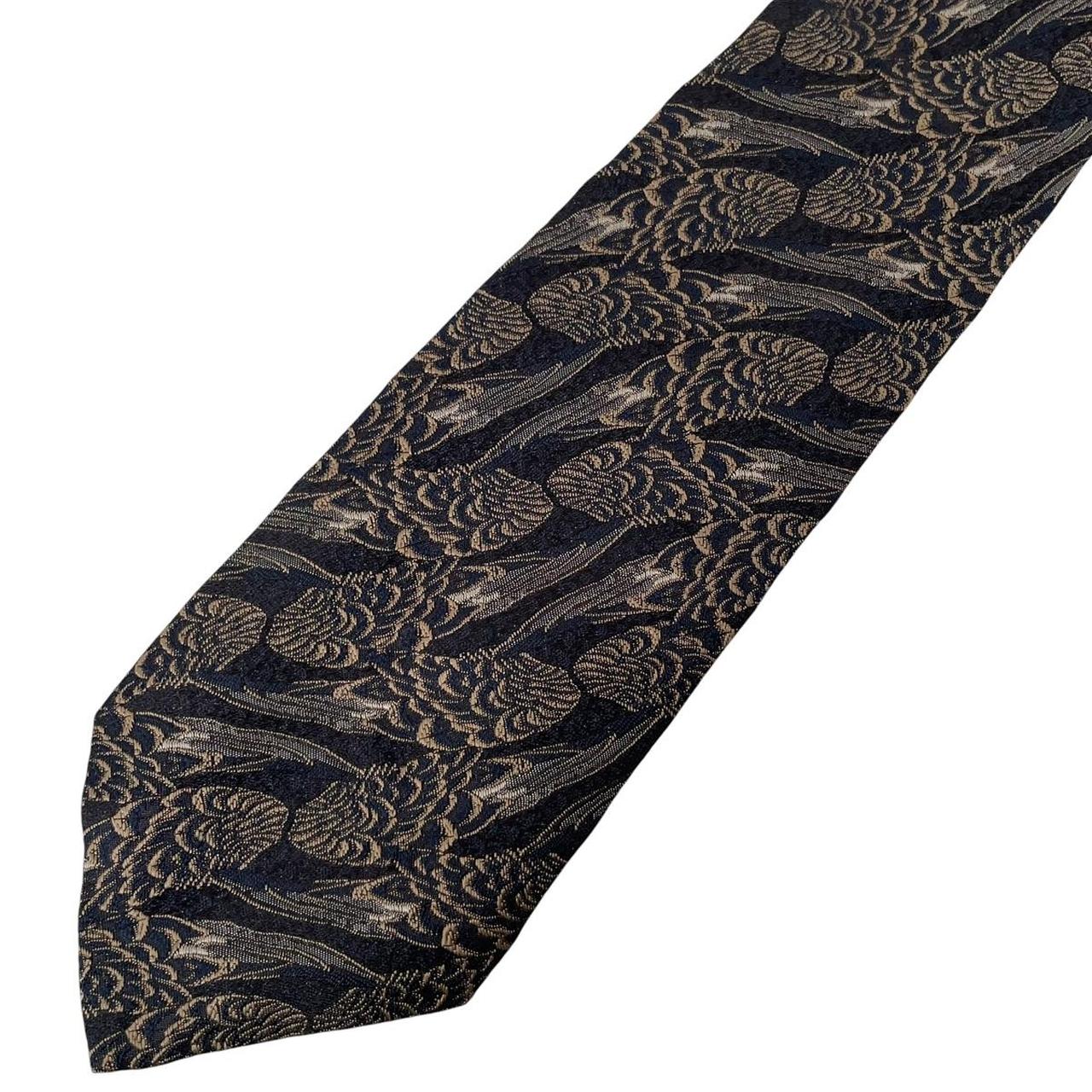 Vintage Polo Ralph Lauren Brown and Black Silk Tie