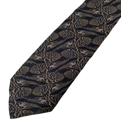 Vintage Polo Ralph Lauren Brown and Black Silk Tie