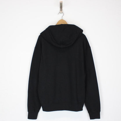 Jil Sander Black and White Logo Patch Pullover Hoodie Jumper