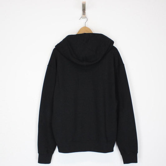 Jil Sander Black and White Logo Patch Pullover Hoodie Jumper