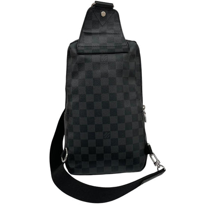 Louis Vuitton duffel bag graphite damier canvas with logo and light signs of use.