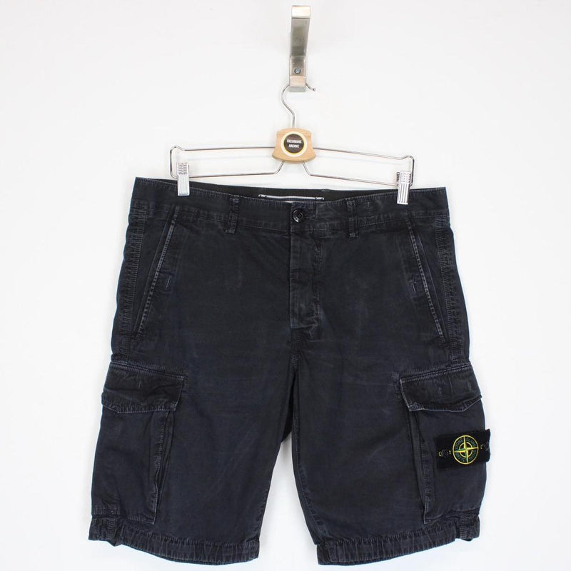 Stone Island SS 2016 Black Bermuda Cotton Cargo Shorts