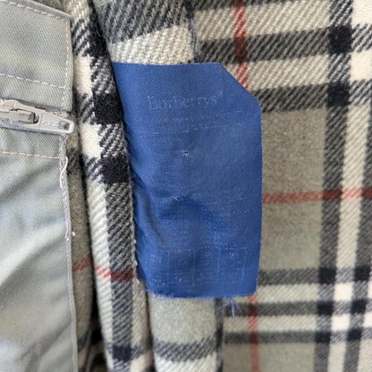Vintage 90s Burberry Grey Belted Single Breasted Trench Coat