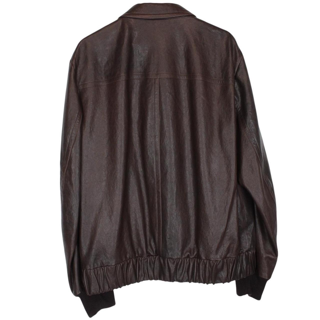 Gucci Horsebit Brown Full Zip Lambskin Leather Bomber Jacket