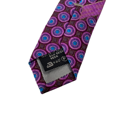 Ermenegildo Zegna Purple Geometric Silk Tie