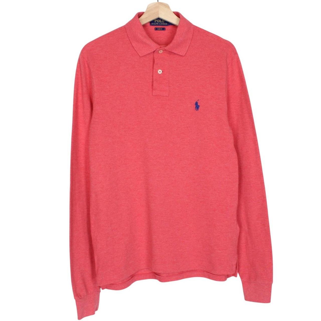 Polo Ralph Lauren Red Long Sleeve Cotton Polo Shirt