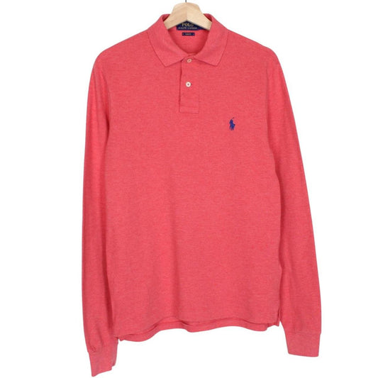 Polo Ralph Lauren Red Long Sleeve Cotton Polo Shirt