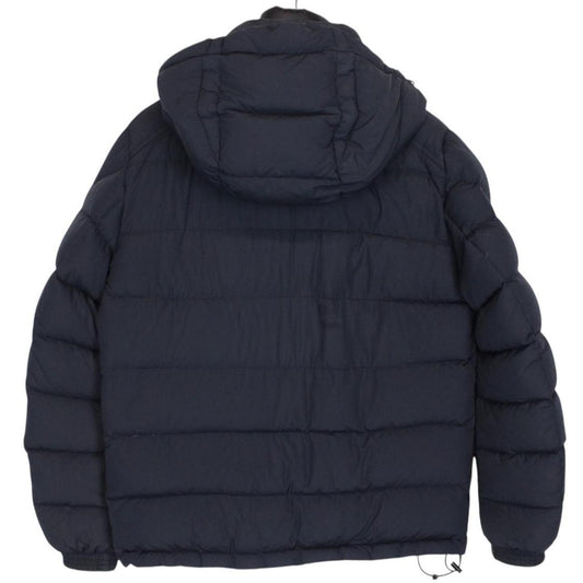 Moncler Brique Navy Blue Full Zip Hooded Down Jacket
