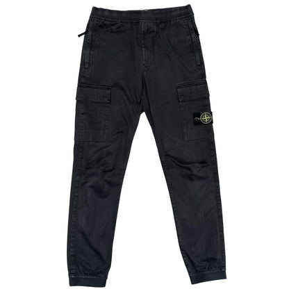 Stone Island AW 2023 Black RE-T Fit Cargo Trousers