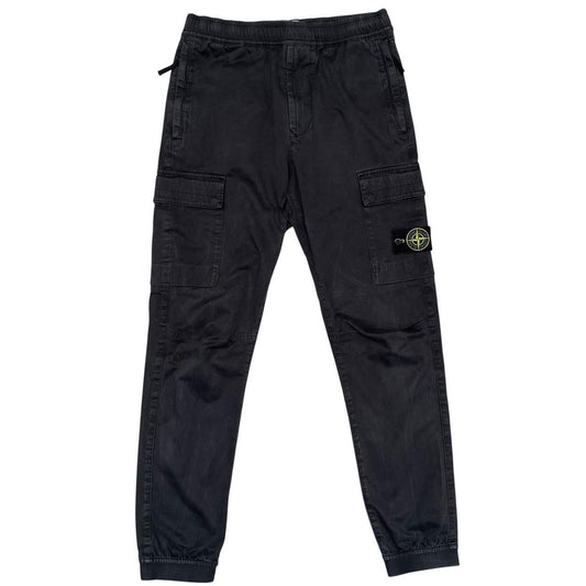 Stone Island AW 2023 Black RE-T Fit Cargo Trousers