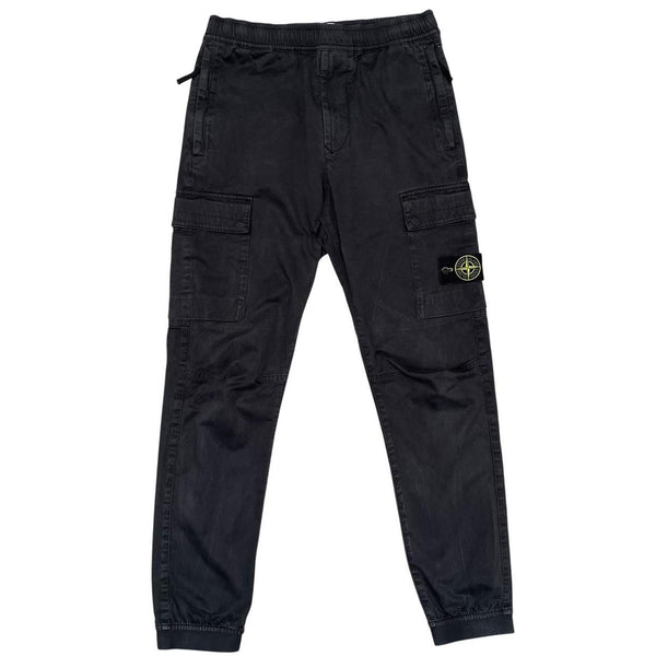 Stone Island AW 2023 Black RE-T Fit Cargo Trousers