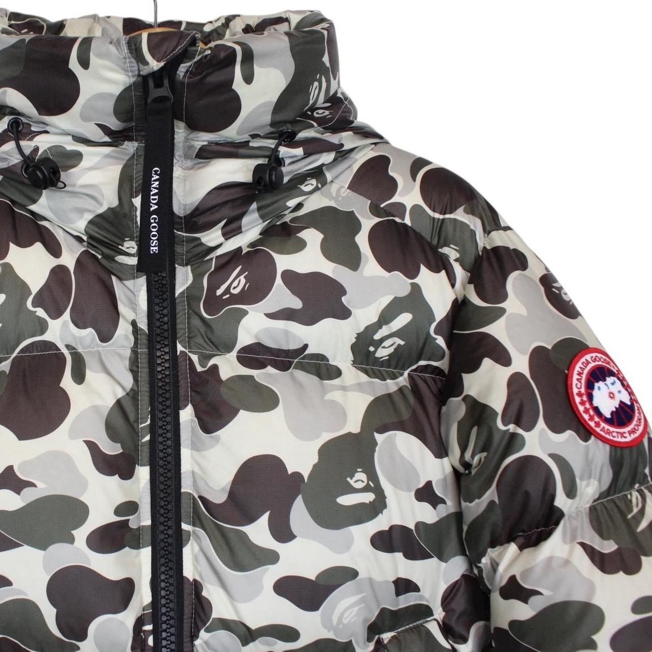 Bape x Canada Goose Grey Camo Crofton Down Puffer Jacket