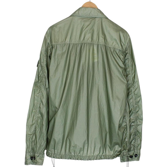 CP Company Green CS II Garment Dyed Full Zip Nylon Lens Overshirt