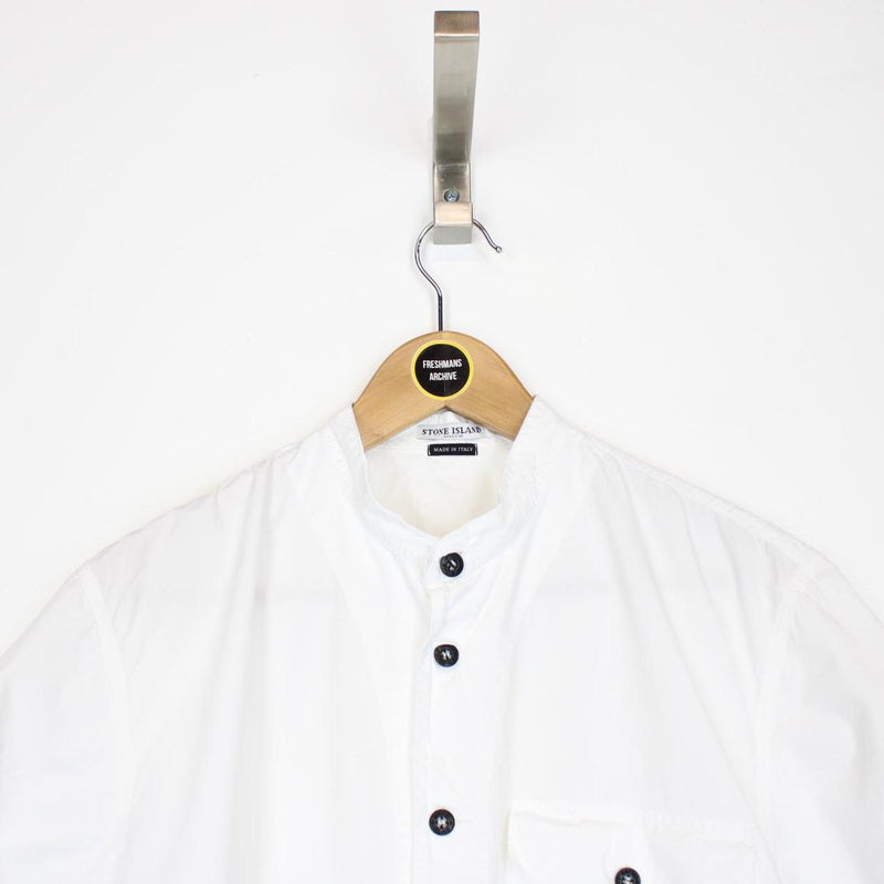 Stone Island SS 2005 White Short Sleeve Cotton Shirt