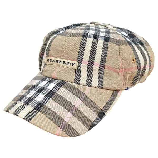 Vintage Burberry Beige Nova Check Baseball Cap