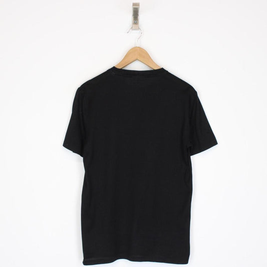 Lanvin Black and White Hidden Logo Print Short Sleeve T-Shirt
